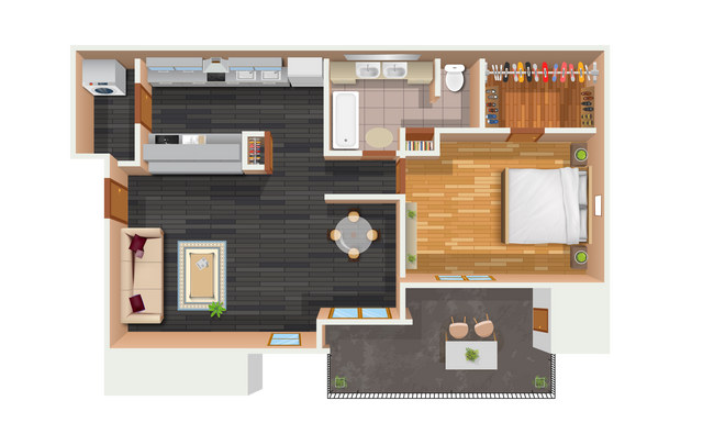 1x1 Deluxe 309 floor plan